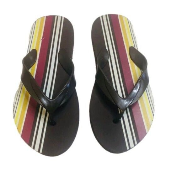 Quicksilver Flip Flop Sandals Womens 7-8 Boho Summer Beach Striped Swim Sand - Picture 7 of 8